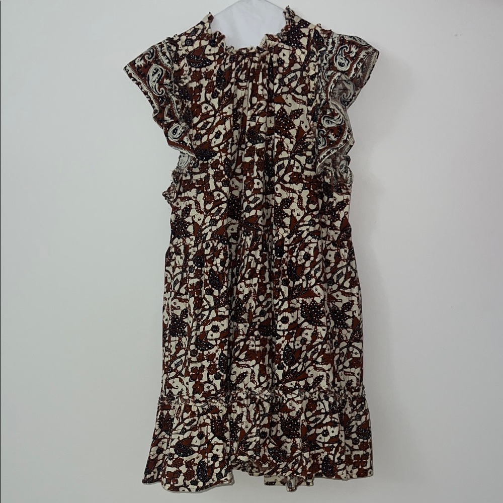 House of Harlow 1960 Brown and Cream Kids Dress